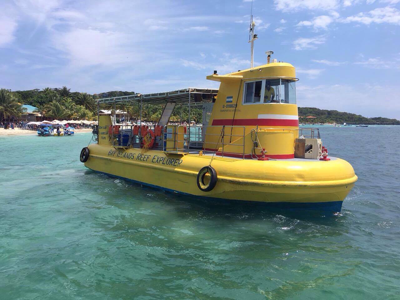 glass bottom boat tour roatan